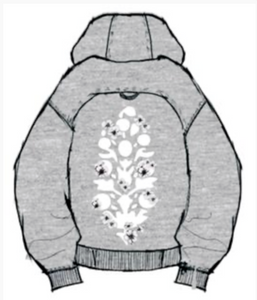 Final Call Embroidered Hoodie Heather Grey