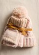 Rainbow Hat + Gloves Ivory
