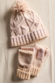 Rainbow Hat + Gloves Ivory