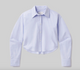 Ana Cropped Shirt Blue