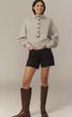 Mirelle Funnel Neck Heather Grey
