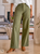 Limerick Wide Leg Utility Pant Olive