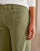 Limerick Wide Leg Utility Pant Olive