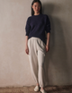Grady Boucle Knit Sweater Evening Blue