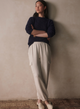 Grady Boucle Knit Sweater Evening Blue