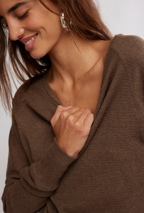 Jess Long Sleeve Coco Brown Heather