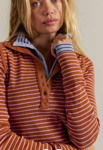 Lake Henley Stripe Cinnamon Combo