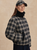 Bryony Short Puffer Jacket Navy Check