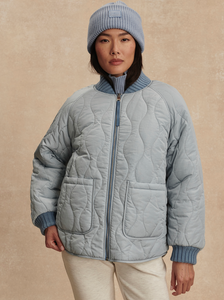 Serina Reversible Quilt Jacket Coronet Blue/Ashley Blue