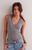 Neria V-Neck Tank Heather Grey
