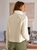 Mini Cotswolds Cropped Cable Knit Cardigan Ivory