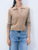 Taupe Heather Cashmere Pointelle Shirt