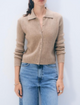 Taupe Heather Cashmere Pointelle Shirt
