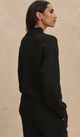 Lucine Button Front Sweatshirt Black