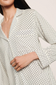 Gisele Printed Long PJ Set Tide Dot Ivory