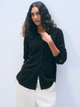 Cashmere Button Down Shirt Black