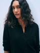 Cashmere Button Down Shirt Black
