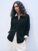 Cashmere Button Down Shirt Black