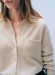 Cashmere Button Down Shirt Natural Heather
