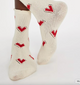 Cupids Bow Socks Red