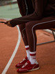 Freesoft Piped Legging 28" Brown Stone