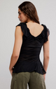 Blythe Vest Blouse Solid Black