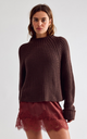 Low Tide Pullover Knit Sweater Chocolate
