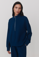 Mavis Mock Neck Sweat Sea Blue