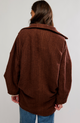 Beau Cocoon Coat Brown Combo