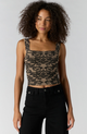 Lace Up Tank Black