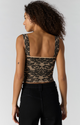 Lace Up Tank Black