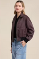 Quincy Mock Neck Jacket Mole