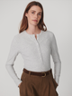 Kesia Long Sleeve Henley Light Grey Marl