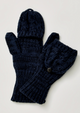 Marl It Pop Top Mittens Nightime Black