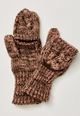 Marl It Pop Top Mittens Coral Pink Mix