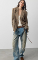 Shiloh Blazer Brown Combo