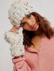 Speckled Hat/Glove Set Ivory