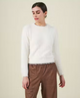 Penny Feather Yarn L/S Crew Top Milk