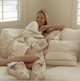 Bow Luxe Home Blanket Cream Sand