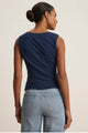 Azura Short Sleeve Wrap Top in Midnight