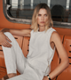 Shea Crop Tank Ivory Marl