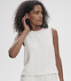 Shea Crop Tank Ivory Marl