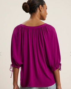 Luna V-Neck Blouse Grapes