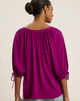 Luna V-Neck Blouse Grapes