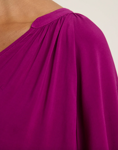 Luna V-Neck Blouse Grapes