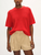 Cashmere Waffle Mesh Tee French Red