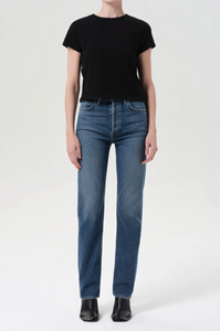 90's Pinch Waist Long in Overcast (Comfort Stretch)