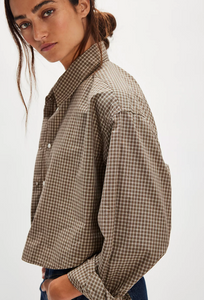 Ana Cropped Shirt Heritage Plaid