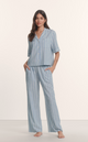 Nautico Long PJ Set Classic Stripe Slate