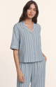 Nautico Long PJ Set Classic Stripe Slate